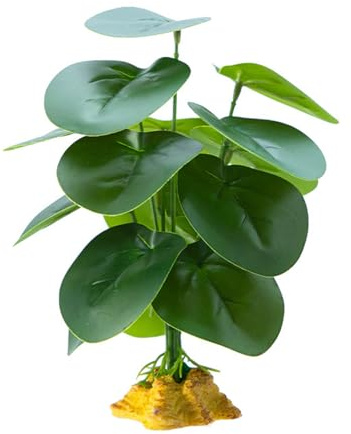 YIBOZI Reptilien-Pflanzenversteck, Gras, flexible Blätter, Terrarium, Dschungel, Habita für Eidechsen, Schlangen, dekorative Kunstpflanze