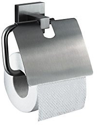 Papierrollenhalter mit Deckel Mezzo TEC, Matt Gebürstet