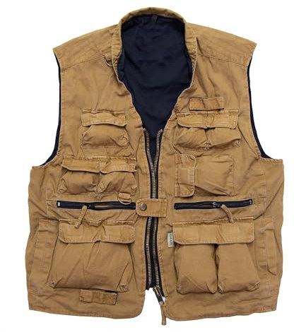 KAKADU Australien Style Outdoor Weste bis 5XL aus Baumwolle mit vielen Taschen für Freizeit Arbeit Jagd Angeln