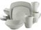 Gibson Home Juego de vajilla Zen buffet, servicio para 4 (16 piezas), color blanco