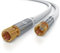 CSL - 1m SAT Kabel 8k 4k HDTV 135dB - Premium SAT Koaxialkabel Satellitenkabel F Stecker - TV HDTV Radio DVB-T DVB-C DVB-S DVB-S2 - Abschirmmaß 135db 75 Ohm - hochdichte 4-Fach Schirmung - weiß
