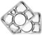 Darware Cafeteria Mess Trays (2-Pack); Stainless Steel 15 in. x 11 in. Rectangular 6-Compartment Divided Plates/Cafeteria Food Trays