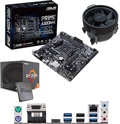 Ryzen 7 5700X 3.4GHz (Turbo 4.6GHz) 8 Core 16 Thread CPU, Prime A520M-K Motherboard Pre-Built Bundle NO RAM