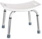 flexilife Duschhocker eckig - Duschsitz höhenverstellbar, Bad Hocker eckig weiß für Senioren - Badezimmer Stuhl- Badhocker für die Dusche (rechteckig)