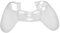 vhbw Manchon Housse Compatible avec Sony Playstation 4 DualShock 4 Wireless Controller Console de Jeu, Manette - Silicone, Transparent, Blanc