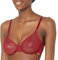 Gossard Glossies Lace 13001 Women's Bordeaux Red Non-Padded Underwired Sheer Bra 32DD