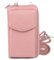 irisaa Kleine Handy Umhängetasche, Geldbörse Damen Brieftasche RFID Schutz Crossbody Handytasche Reisepass mit Kartenfächern und Verstellbarem Schultergurt, Damen Tasche:weich-pink