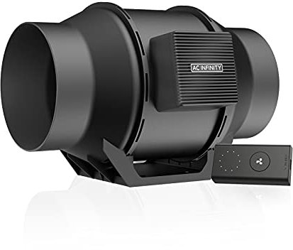 AC Infinity CLOUDLINE A6, Quiet 6” Inline Duct Fan with Speed Controller, EC Motor - Ventilation Exhaust Fan for Heating Cooling Booster, Grow Tents, Hydroponics