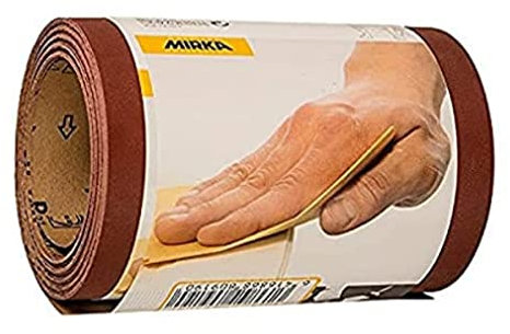 Mirka Red Schleifpapier-Rolle 115mm x 5m / Körnung P240 / 1 Rolle/Zum Schleifen von Holz, Metall und Kunststoff