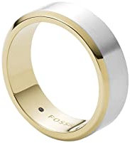 Fossil Ring Für Männer Kleid, Breite: 7.3mm Silber Edelstahl Ring, JF03726998