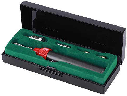 Vomeko (5 in 1) 11ML, SL-2000K Saldatore a gas butano cordless, set di punte portatili con punte multiple, soffiatore per pistola ad aria calda, autoaccensione, avvio istantaneo, lunga durata.