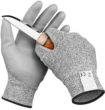 Pannensichere Handschuhe,Hochfeste Schnittschutzhandschuhe der Stufe 5, Bequeme Passform, Fester Griff | Strapazierfähige Gartenhandschuhe für Holzschnitzerei, Zimmerei und Gartenarbeit Niktule