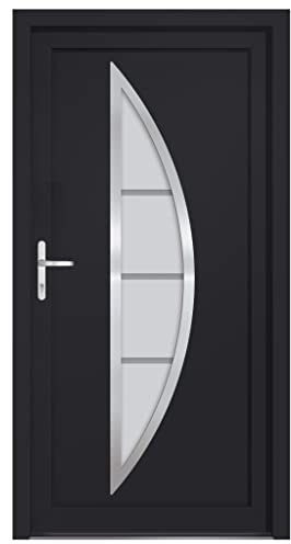 VidaXL Porta d'Ingresso in PVC Antracite 108x200 cm