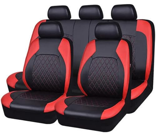 FEECOZ Auto Sitzbezüge Sets für Nissan Micra K14 K13 C+C 2005-2022, Wasserdicht Leicht Zu Reinigen Atmungsaktive Rutschfester Leder-Autositzkissen,A