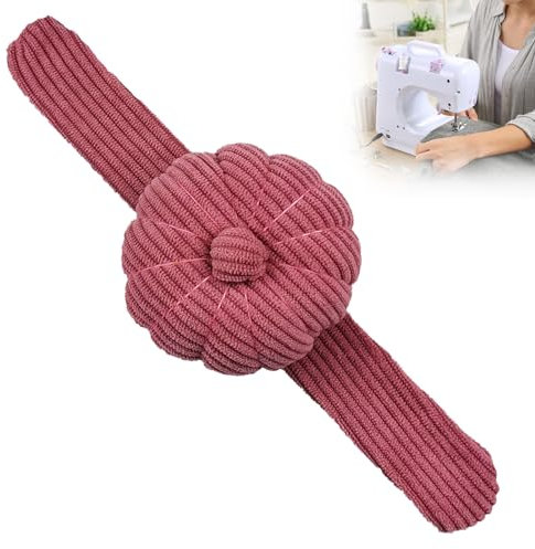 Nadelkissen Für Das Handgelenk,Nähen Handwerk Nadelkissen,Nadelkissen Wearable,Nadelkissen Handgelenk Tragbar,Originalität Kürbisform Stoff,Für Nähen Quilten Nadelarbeit (Rosa)