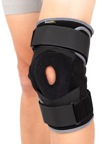 BraceUP Kniebandage, Kniestütze Männer Damen mit Gelenkstütze bei Knieschmerzen - Maximale Unterstützung und Komfort bei ACL/PCL-Verletzungen, Meniskusrisse, Arthritis (L/XL)
