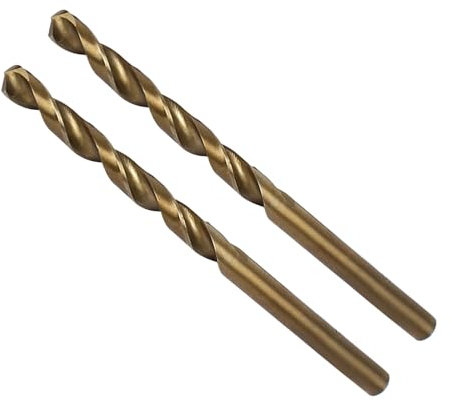 CoCud High Speed Steel Cobalt Twist Drill Bits, 4.2mm Diameter 75mm Length, Straight Twist Jobber Drill Bit - (Applications: for Metal Woodwork Plastic Aluminum), 2Pieces