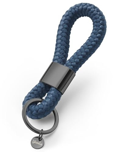 Schlüssel-Anhänger im maritimen Desing, Schlüsselanhänger mit schwarzem Metall, edel in vielen Farben, Key-Chain middle blue