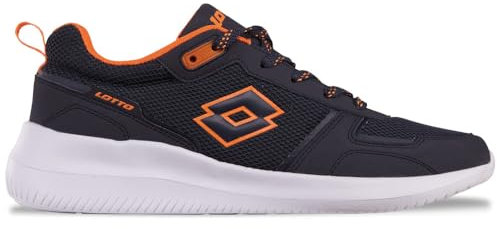 Lotto, Scarpe da Ginnastica Unisex-Adulto, Navy Arancio, 38 EU