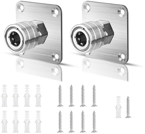 PEUTIER 2 Pieces Pressure Washer Foam Cannon Holder, 1/4 Quick Connect Automatic Foam Cannon Mount Snow Gun Organizer, Stainless Steel Nozzle Tip Holder Pressure Washer Accessories Storage Rack