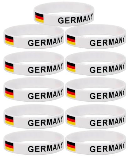 T TAKONE 11pcs Deutschland Armband, Selbst für Kinder sind die Deutschland Schweißbänder als Fanartikel Unisex geeignet, Souvenir Supporter Accessories for alle Sportveranstaltungen