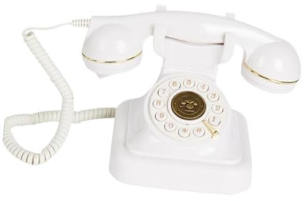 Livre Audio pour Mariage, téléphone au Design Vintage, enregistreur téléphonique, Laissant Un Message Vocal, téléphone Fixe pour Les Occasions, Téléphone de Livre d'or Audio de Mariage, Blanc