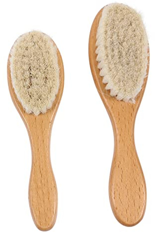 FRCOLOR 4 Stück Haarbürste aus Wolle Bartbürste aus Wolle kaputtes haarentfernungswerkzeug Bartglättungskamm hair treatment haar kur reinigungsbürste Bart-Stylingbürste Friseurbürste Buche