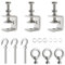 alwaiiz Morsetti a C in acciaio inox, set da 9 pezzi, morsetto a C con gancio in acciaio inox e viti ad anello, morsetto regolabile C per lavori in legno e saldatura
