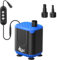 AQQA Aquarium Water Pump,DC12V 2200L/H Submersible Water Pump with Controller,4-Flow Adjustable,Feeding Mode,25W Quiet Mini Pond Fountain Pumps to Empty Fish Tank,for Aquarium Pond,Garden,Fountain