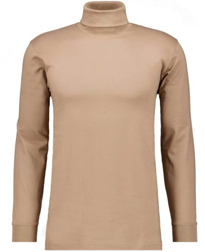 RAGMAN Herren Basic Rollkragenshirt Langarm Zimt-088, M
