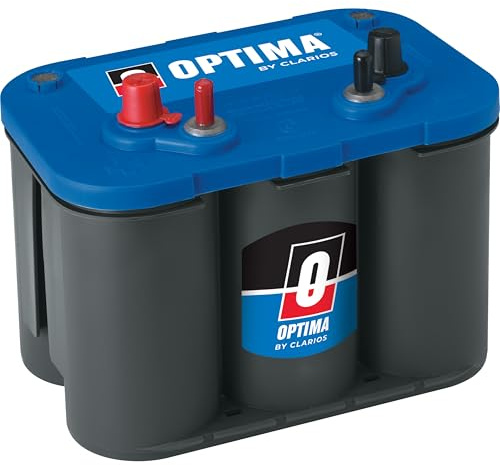 OPTIMA® Batteries High Performance 34M BLUETOP® Sealed AGM Boat and RV Starting Battery, 800 CCA, Dual Terminal, Maintenance Free, Versatile Mounting