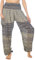 Lofbaz Damen Streak Haremshose mit gesmoktem Bund Dunkelblau Size M