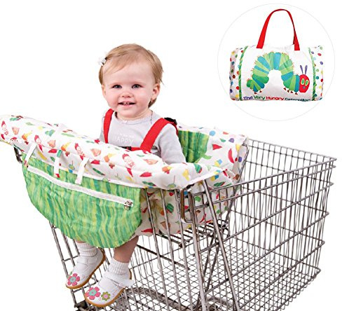 Seasaleshop Einkaufswagenschutz Mit Gurt | Baby Einkaufswagen Abdeckung | Universelle Hochstuhl und Warenkorb Kissen | Schutzbezug Haltegurt Für Optimale Sicherheit Für Kleinkinder