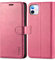 TUCCH Case for iPhone 11 (6.1), Protective Magnetic PU Leather Wallet Stand Flip Folio Cover with[RFID Blocking] Shockproof TPU[Credit Card Holders][Kickstand] Compatible with iPhone 11, Hot Pink
