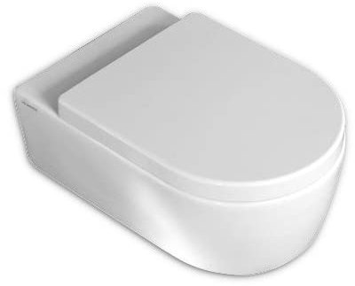 Toilettensitz für Flaminia Link, als Original-WC-Sitz, wärmehärtend, weiß, Scharnier aus Edelstahl, normal oder mit Absenkautomatik