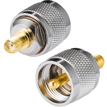 Vecys Two Way Radio SMA Female to UHF Male Straight Adapter PL259 for Ham Radio UHF Radio Walkie Talkie Handheld RPl Plug Antenna Adapter CB 2 Pcs