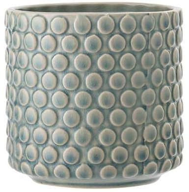 Nordring Retro Übertopf Vintage Pflanztopf für Zimmerplanzen Blumentopf Dotty M (12,5 cm ø), Sky Blue, Keramik
