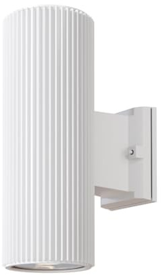 MAYTONI Rando Outdoor Wandleuchte Weiß Metall 2x E27 IP54 für Garten, Terrasse, Hauswand – moderne wetterfeste Außenlampe