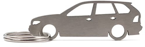 Streetculture CarShape Auto Tuning Schlüsselanhänger - Car Shape aus Edelstahl Motorsport - Kompatibel mit BMW X5 E53