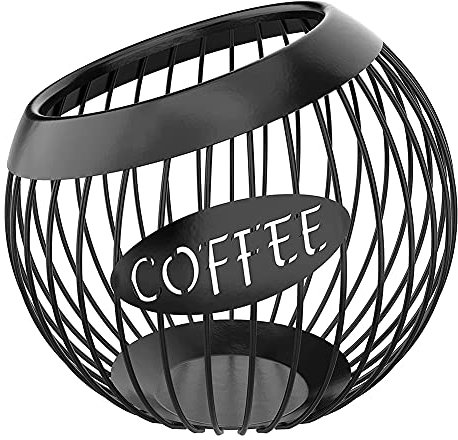 Doumneou Porta cialde da caffè, tazza K di grande capacità e organizzatore di cialde di caffè, cesto di immagazzinaggio della capsula di caffè in metallo