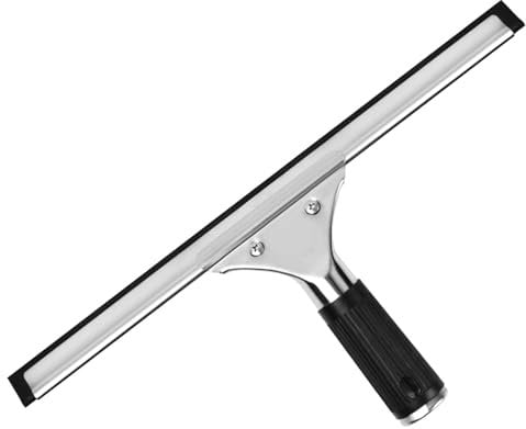 Tibapla Escobillas de Goma Profesional, Rasqueta Limpiacristales Multiusos de 35cm, Rasqueta de Silicona para Ventana, Limpiacristales de Acero Inoxidable para Baño, Cristal, Puerta de Ducha