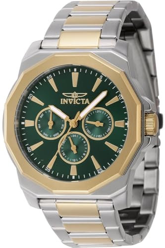 INVICTA Herren Analog Quarz Uhr mit Edelstahl Armband 46847