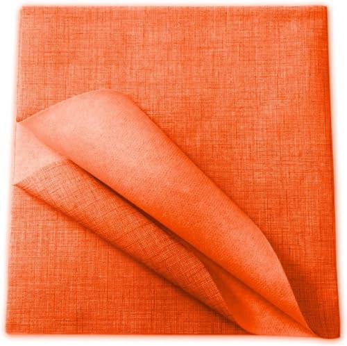 Avilia Set mit 100 Stück Tischdecke | Einwegtischdecke | Tischdecke für Flecken | Tischdecke für Partys | Tischdecken für Restaurant | Tischdecke aus TNT 100 x 100 cm, Orange