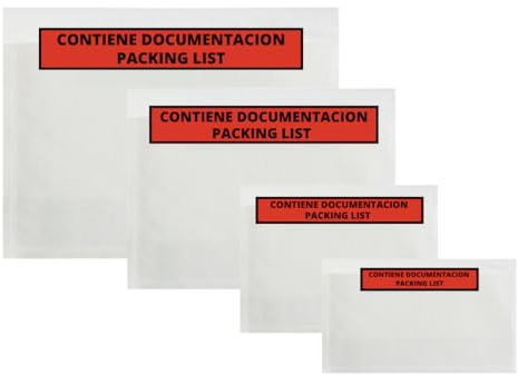 Selbstklebende Dokumentenhülle, Docufix Packing List, A6, A5, A4, DL, Umschlag mit Dokumentation, Lieferschein, transparenter Umschlag aus Kunststoff für Lieferscheine, LADIJET (1000, A5, 225 x 165