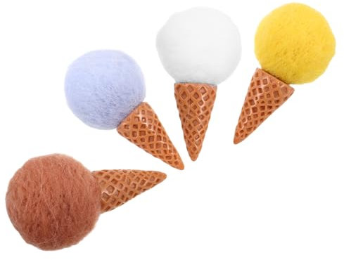 ERINGOGO 4 Stück Filz-eistüten Für Bastelprojekte Dekoratives Party-Accessoire Stilvolle Wollfilz-Requisiten Für Kinderfotografie