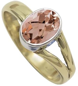 Im Labor gezüchteter Morganit Edelstein 925 Sterling silber Und Messing Band Ring Herren und Damen Handgefertigter Schmuck CRG1089BC6_(52 (16.6))
