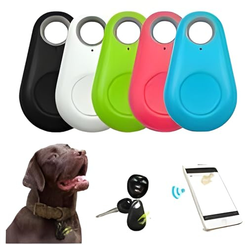 Mini GPS Tracking Finder Device Tag Key Kids Finder Pet Tracker, Smart Anti-Lost Bluetooth Key Finder & GPS Tracker For Cat Dog & Vehicle Locator, Kids, Pets, Luggage, Wallets, and Cars (Blue)