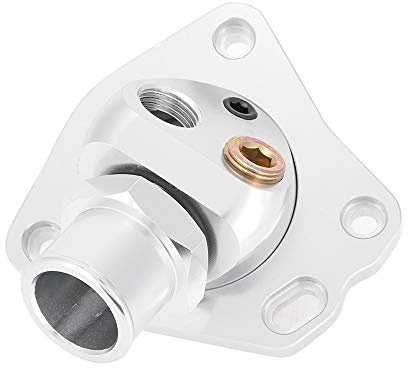 aqxreight Aluminum Thermostat Housing with Neck Direct Fit for K24 Engines, Custom Ports for an Fittings and Gauges, Race Car Cooling Solution
