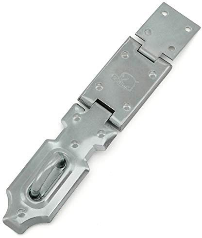 BASI® Sicherheitsüberfalle für Vorhängeschloss verschiedene längen edelstahl verzinkt ein gelenk öse gehärtet, 146 mm