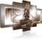 B&D XXL - Wandbilder XXL Buddha 100x50cm 5 tlg - Wand Deko Leinwand Bilder Groß Wanddeko Wohnzimmer Schlafzimmer Kunstdrucke - Statue Ornament Abstrakt 020113-266
